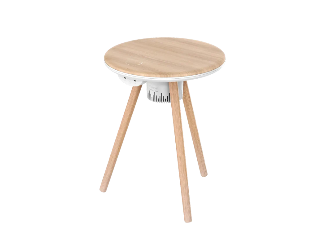 Momax Cymbal Foldable Smart Table | Wireless Charger + Speaker | Qatar Momax Cymbal Foldable Smart Table | Wireless Charger + Speaker | Qatar